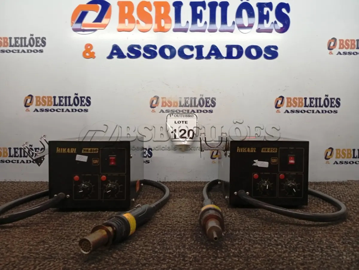 LOTE 120 - 02 SOLDADORES TÉRMICOS P/ SOLDA. (NO ESTADO) ATENÇÃO! FAZER A VISITAÇÃO ANTES DE ARREMATAR, NÃO SABEMOS SE FUNCIONA. LEILÃO NÃO TEM GARANTIA E NEM DEVOLUÇÃO, SUJEITO A POSSÍVEIS AVARIAS VISÍVEIS/OCULTAS E/OU AUSÊNCIA DE COMPONENTES.