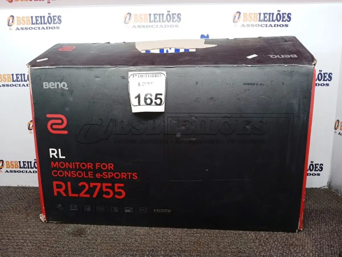 LOTE 165 - 01 MONITOR BENQ 27” POLEGADA RL2755. (NO ESTADO) ATENÇÃO! FAZER A VISITAÇÃO ANTES DE ARREMATAR, NÃO SABEMOS SE FUNCIONA. LEILÃO NÃO TEM GARANTIA E NEM DEVOLUÇÃO, SUJEITO A POSSÍVEIS AVARIAS VISÍVEIS/OCULTAS E/OU AUSÊNCIA DE COMPONENTES.