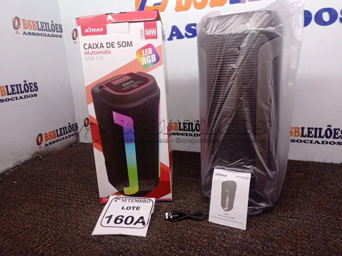 LOTE 160 - 01 CAIXA DE SOM MULTIMIDIA PORTÁTIL XTRAD MODELO CS-20(NOVO). (NO ESTADO) ATENÇÃO! FAZER A VISITAÇÃO ANTES DE ARREMATAR, NÃO SABEMOS SE FUNCIONA. LEILÃO NÃO TEM GARANTIA E NEM DEVOLUÇÃO, SUJEITO A POSSÍVEIS AVARIAS VISÍVEIS/OCULTAS E/OU AUSÊNCIA DE COMPONENTES.