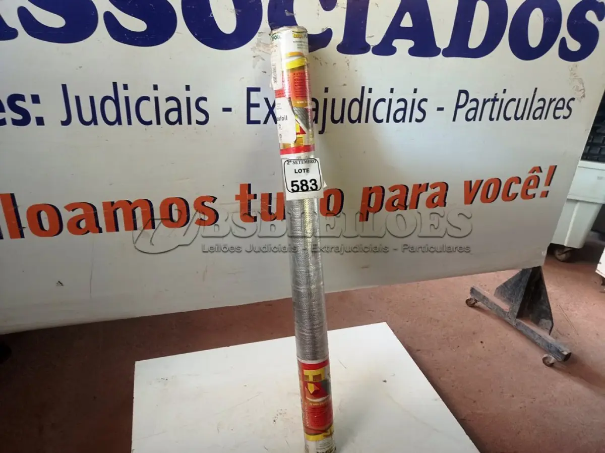 LOTE 583 - 01 ROLO MANTA SUBCOBERTURA 2 FACES 50 METROS BRASFOIL. (NO ESTADO) ATENÇÃO! FAZER A VISITAÇÃO ANTES DE ARREMATAR, NÃO SABEMOS SE FUNCIONA. LEILÃO NÃO TEM GARANTIA E NEM DEVOLUÇÃO, SUJEITO A POSSÍVEIS AVARIAS VISÍVEIS/OCULTAS E/OU AUSÊNCIA DE COMPONENTES.