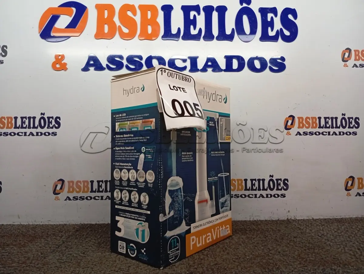LOTE 005 - 01 TORNEIRA ELETRÔNICA PURA VITTA 220V ÁGUA QUENTE (NOVA). (NO ESTADO) ATENÇÃO! FAZER A VISITAÇÃO ANTES DE ARREMATAR, NÃO SABEMOS SE FUNCIONA. LEILÃO NÃO TEM GARANTIA E NEM DEVOLUÇÃO, SUJEITO A POSSÍVEIS AVARIAS VISÍVEIS/OCULTAS E/OU AUSÊNCIA DE COMPONENTES.