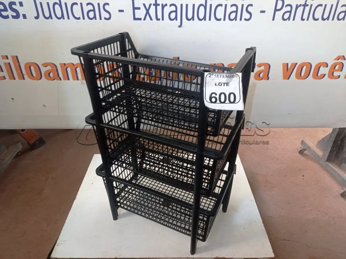LOTE 600 - 03 CESTOS. (NO ESTADO) ATENÇÃO! FAZER A VISITAÇÃO ANTES DE ARREMATAR, NÃO SABEMOS SE FUNCIONA. LEILÃO NÃO TEM GARANTIA E NEM DEVOLUÇÃO, SUJEITO A POSSÍVEIS AVARIAS VISÍVEIS/OCULTAS E/OU AUSÊNCIA DE COMPONENTES.