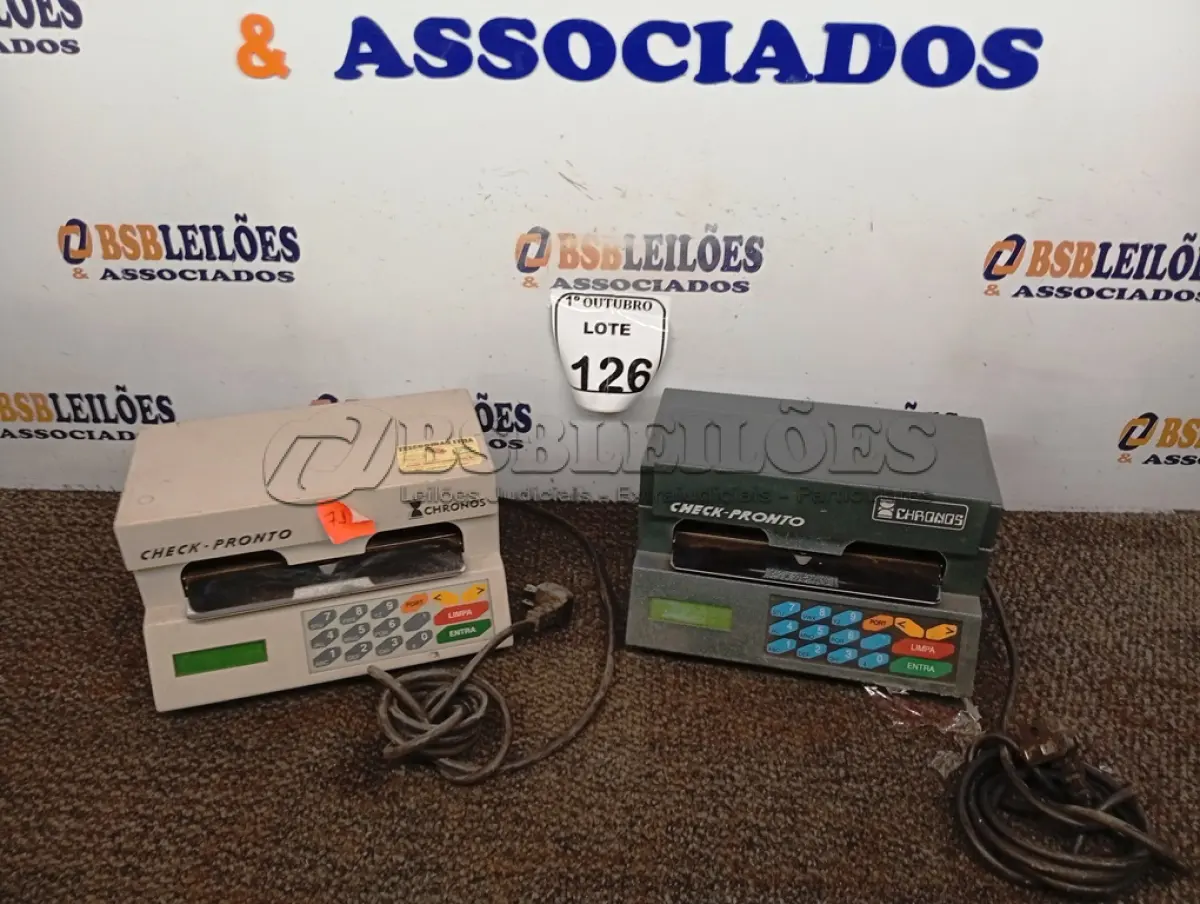 LOTE 126 - 02 PROTOCOLADORES P/ DOCUMENTOS. (NO ESTADO) ATENÇÃO! FAZER A VISITAÇÃO ANTES DE ARREMATAR, NÃO SABEMOS SE FUNCIONA. LEILÃO NÃO TEM GARANTIA E NEM DEVOLUÇÃO, SUJEITO A POSSÍVEIS AVARIAS VISÍVEIS/OCULTAS E/OU AUSÊNCIA DE COMPONENTES.