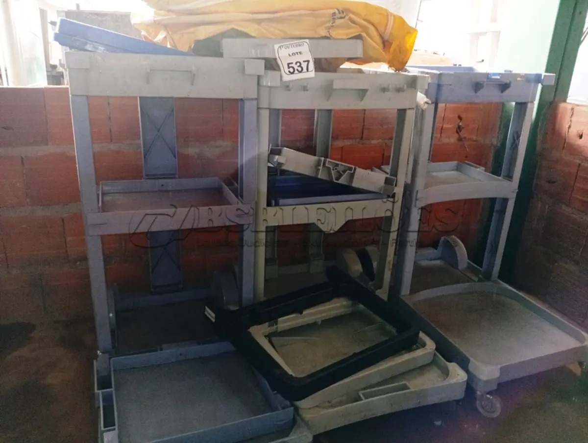 LOTE 537 - 03 CARRINHOS P/ LIMPEZA INCOMPLETOS. (NO ESTADO) ATENÇÃO! FAZER A VISITAÇÃO ANTES DE ARREMATAR, NÃO SABEMOS SE FUNCIONA. LEILÃO NÃO TEM GARANTIA E NEM DEVOLUÇÃO, SUJEITO A POSSÍVEIS AVARIAS VISÍVEIS/OCULTAS E/OU AUSÊNCIA DE COMPONENTES.