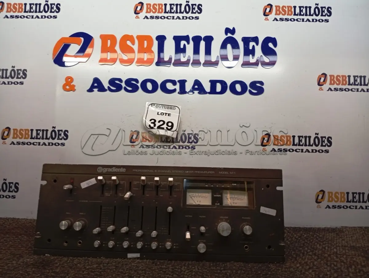 LOTE 329 - 01 RECEIVER MIX GRADIENTE STÉREO 06 CANAIS. (NO ESTADO) ATENÇÃO! FAZER A VISITAÇÃO ANTES DE ARREMATAR, NÃO SABEMOS SE FUNCIONA. LEILÃO NÃO TEM GARANTIA E NEM DEVOLUÇÃO, SUJEITO A POSSÍVEIS AVARIAS VISÍVEIS/OCULTAS E/OU AUSÊNCIA DE COMPONENTES.