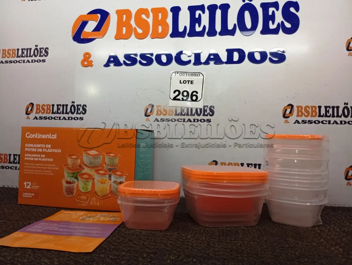 LOTE 296 - 01 CONJUNTO DE POTES DE PLÁSTICO C/ 12 UNIDADES (NOVO). (NO ESTADO) ATENÇÃO! FAZER A VISITAÇÃO ANTES DE ARREMATAR, NÃO SABEMOS SE FUNCIONA. LEILÃO NÃO TEM GARANTIA E NEM DEVOLUÇÃO, SUJEITO A POSSÍVEIS AVARIAS VISÍVEIS/OCULTAS E/OU AUSÊNCIA DE COMPONENTES.