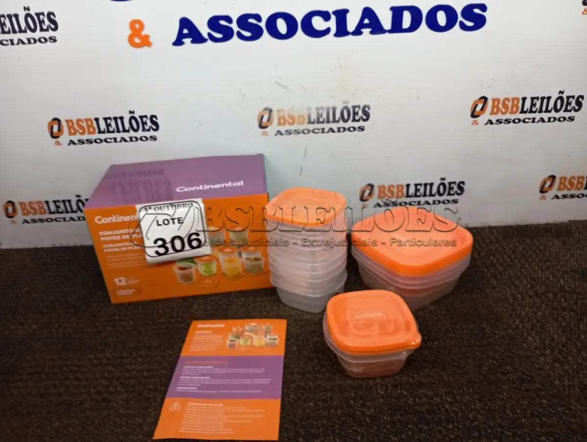 LOTE 306 - 01 CONJUNTO DE POTES DE PLÁSTICO C/ 12 UNIDADES (NOVO). (NO ESTADO) ATENÇÃO! FAZER A VISITAÇÃO ANTES DE ARREMATAR, NÃO SABEMOS SE FUNCIONA. LEILÃO NÃO TEM GARANTIA E NEM DEVOLUÇÃO, SUJEITO A POSSÍVEIS AVARIAS VISÍVEIS/OCULTAS E/OU AUSÊNCIA DE COMPONENTES.