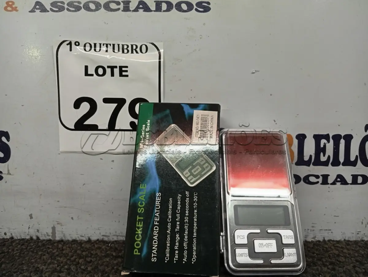 LOTE 279 - 01 BALANÇA DE PRECISÃO MH-SERIES POCKET. (NO ESTADO) ATENÇÃO! FAZER A VISITAÇÃO ANTES DE ARREMATAR, NÃO SABEMOS SE FUNCIONA. LEILÃO NÃO TEM GARANTIA E NEM DEVOLUÇÃO, SUJEITO A POSSÍVEIS AVARIAS VISÍVEIS/OCULTAS E/OU AUSÊNCIA DE COMPONENTES.