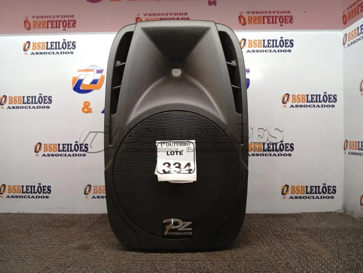 LOTE 334 - 01 CAIXA DE SOM PZ PRO PASSIVE MODELO PX-12. (NO ESTADO) ATENÇÃO! FAZER A VISITAÇÃO ANTES DE ARREMATAR, NÃO SABEMOS SE FUNCIONA. LEILÃO NÃO TEM GARANTIA E NEM DEVOLUÇÃO, SUJEITO A POSSÍVEIS AVARIAS VISÍVEIS/OCULTAS E/OU AUSÊNCIA DE COMPONENTES.