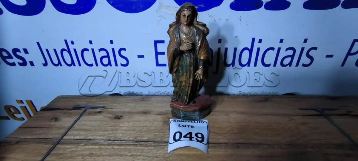 LOTE 049 - 01 IMAGEM DE SANTO SÉCULO XIX. (NO ESTADO)