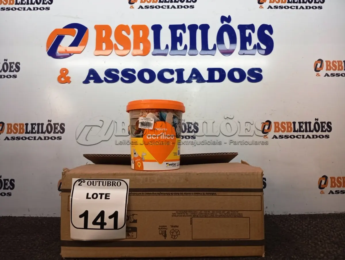 LOTE 141 - 06 REJUNTES ACRÍLICO 1KG CADA. (NO ESTADO) ATENÇÃO! FAZER A VISITAÇÃO ANTES DE ARREMATAR, NÃO SABEMOS SE FUNCIONA. LEILÃO NÃO TEM GARANTIA E NEM DEVOLUÇÃO, SUJEITO A POSSÍVEIS AVARIAS VISÍVEIS/OCULTAS E/OU AUSÊNCIA DE COMPONENTES.