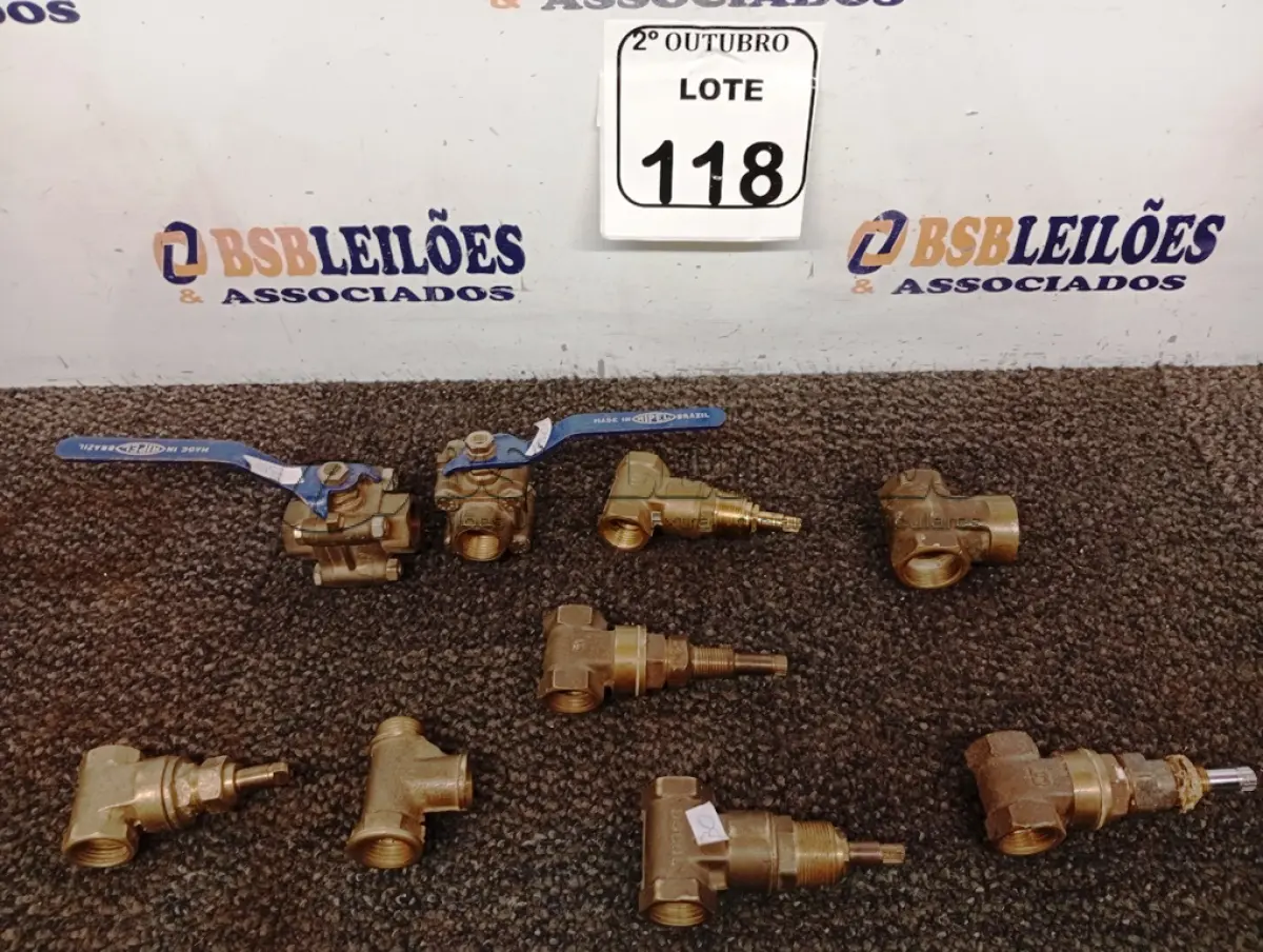 LOTE 118 - 07 REGISTROS EM METAL DIVERSOS E 02 TEZ EM METAL. (NO ESTADO) ATENÇÃO! FAZER A VISITAÇÃO ANTES DE ARREMATAR, NÃO SABEMOS SE FUNCIONA. LEILÃO NÃO TEM GARANTIA E NEM DEVOLUÇÃO, SUJEITO A POSSÍVEIS AVARIAS VISÍVEIS/OCULTAS E/OU AUSÊNCIA DE COMPONENTES.