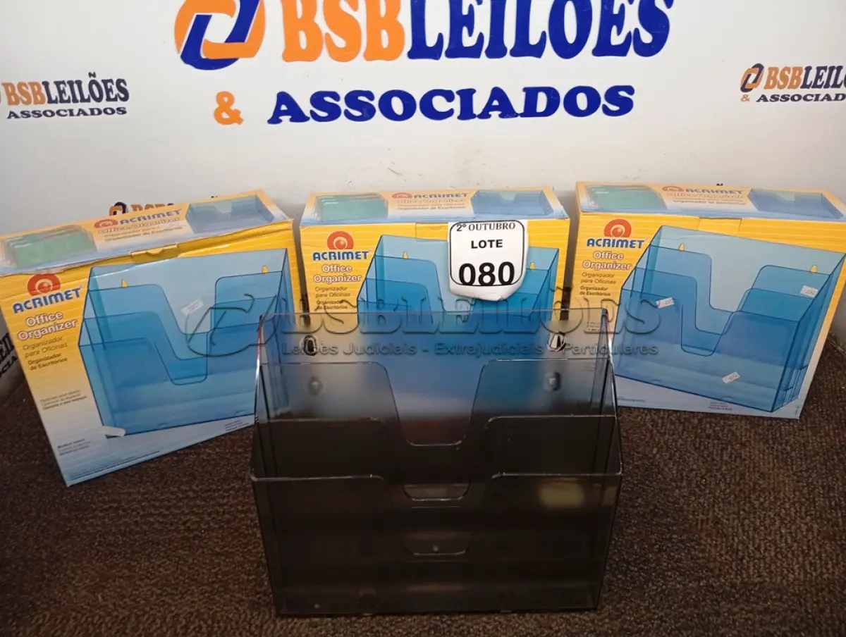LOTE 080 - 04 ORGANIZADORES DE PAPEL. (NO ESTADO) ATENÇÃO! FAZER A VISITAÇÃO ANTES DE ARREMATAR, NÃO SABEMOS SE FUNCIONA. LEILÃO NÃO TEM GARANTIA E NEM DEVOLUÇÃO, SUJEITO A POSSÍVEIS AVARIAS VISÍVEIS/OCULTAS E/OU AUSÊNCIA DE COMPONENTES.