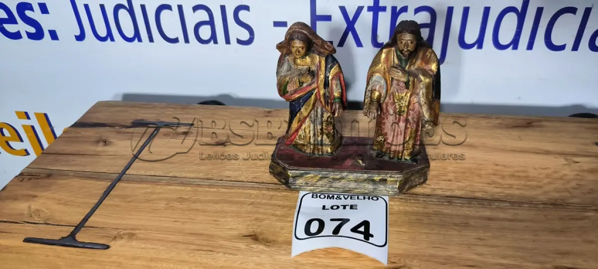 LOTE 074 - 01 IMAGEM DE SANTO SÉCULO XIX. (NO ESTADO)