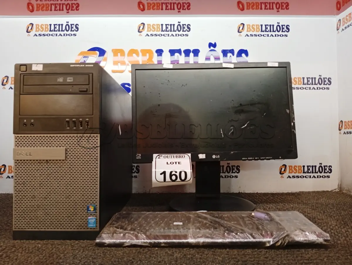 LOTE 160 - 01 CPU COM TECLADO E 01 MONITOR. (NO ESTADO) ATENÇÃO! FAZER A VISITAÇÃO ANTES DE ARREMATAR, NÃO SABEMOS SE FUNCIONA. LEILÃO NÃO TEM GARANTIA E NEM DEVOLUÇÃO, SUJEITO A POSSÍVEIS AVARIAS VISÍVEIS/OCULTAS E/OU AUSÊNCIA DE COMPONENTES.