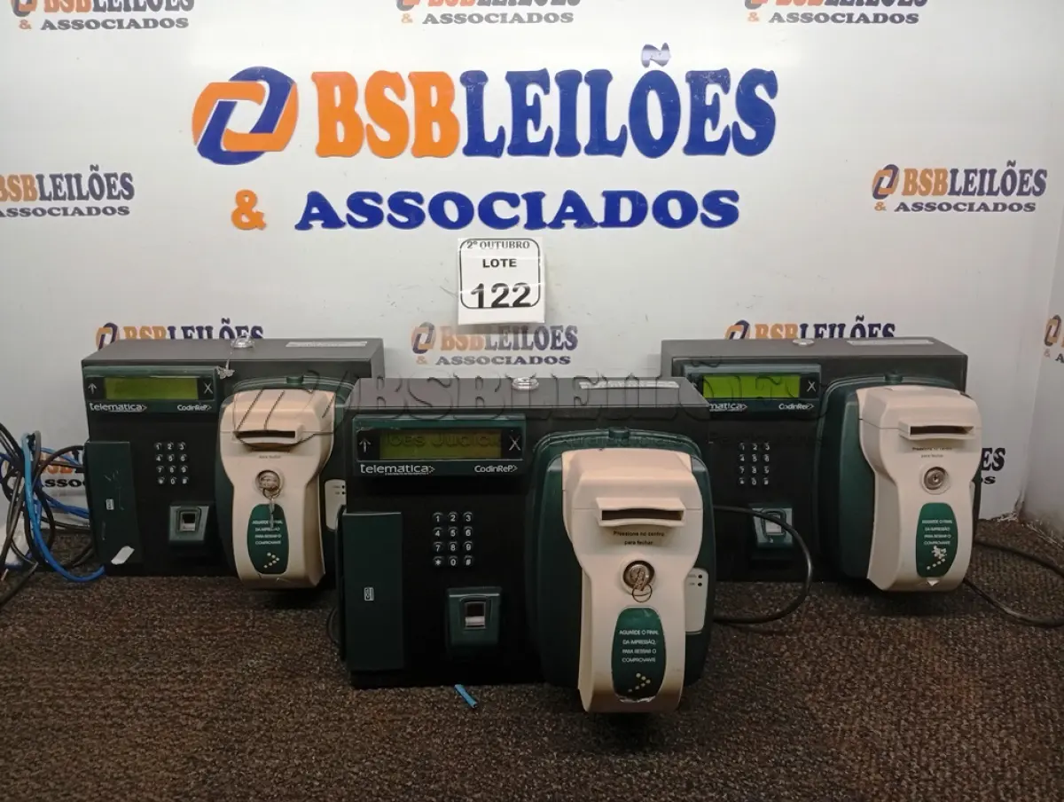 LOTE 122 - 03 RELÓGIOS DE PONTO MARCA CONDINREP. (NO ESTADO) ATENÇÃO! FAZER A VISITAÇÃO ANTES DE ARREMATAR, NÃO SABEMOS SE FUNCIONA. LEILÃO NÃO TEM GARANTIA E NEM DEVOLUÇÃO, SUJEITO A POSSÍVEIS AVARIAS VISÍVEIS/OCULTAS E/OU AUSÊNCIA DE COMPONENTES.