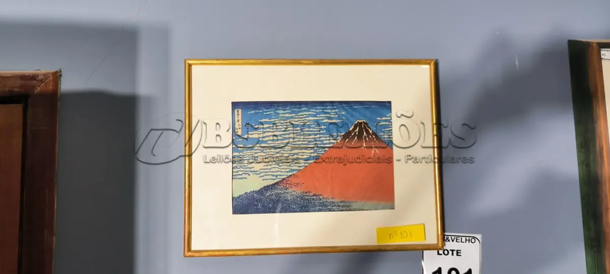 LOTE 101 - 01 KATSUSHIKA HOKUSAI FUJI. (NO ESTADO)