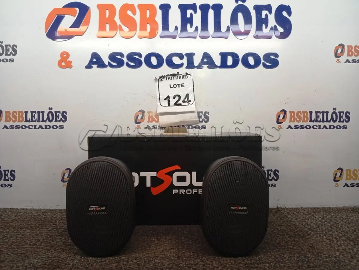 LOTE 124 - 01 ÁUDIO SPEAKER MARCA HOTSOUND MODELO HSB-3WPP. (NOVO). (NO ESTADO) ATENÇÃO! FAZER A VISITAÇÃO ANTES DE ARREMATAR, NÃO SABEMOS SE FUNCIONA. LEILÃO NÃO TEM GARANTIA E NEM DEVOLUÇÃO, SUJEITO A POSSÍVEIS AVARIAS VISÍVEIS/OCULTAS E/OU AUSÊNCIA DE COMPONENTES.