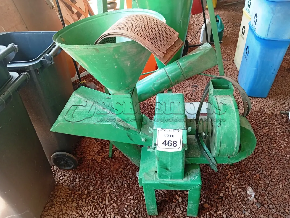 LOTE 468 - 01 CONJUNTO COMPLETO DE DESINTEGRADOR, MOTOR 7,5CV. (NO ESTADO) ATENÇÃO! FAZER A VISITAÇÃO ANTES DE ARREMATAR, NÃO SABEMOS SE FUNCIONA. LEILÃO NÃO TEM GARANTIA E NEM DEVOLUÇÃO, SUJEITO A POSSÍVEIS AVARIAS VISÍVEIS/OCULTAS E/OU AUSÊNCIA DE COMPONENTES.
