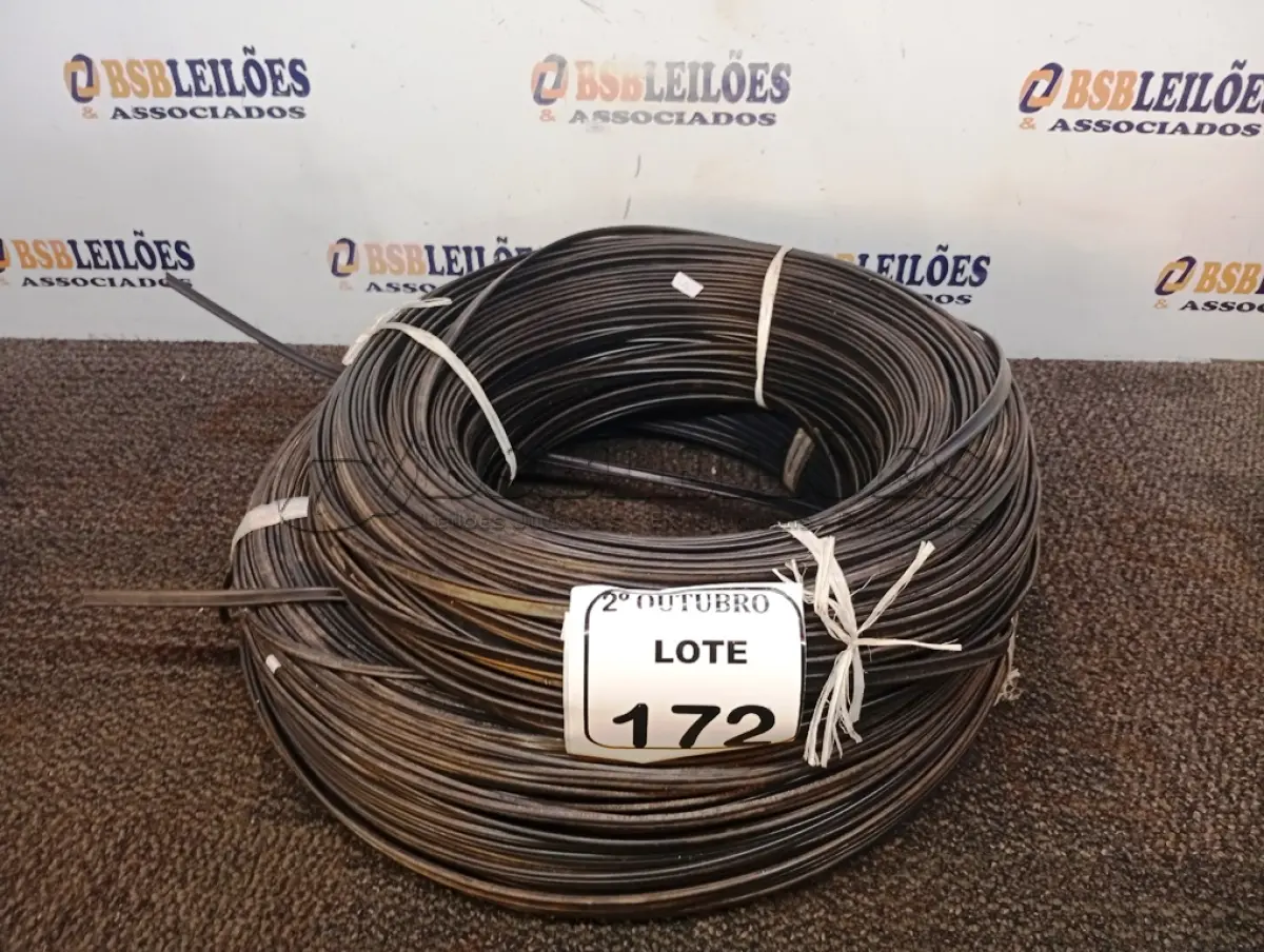 LOTE 172 - 02 ROLOS DE CABOS PARA TVS ANTIGAS. (NO ESTADO) ATENÇÃO! FAZER A VISITAÇÃO ANTES DE ARREMATAR, NÃO SABEMOS SE FUNCIONA. LEILÃO NÃO TEM GARANTIA E NEM DEVOLUÇÃO, SUJEITO A POSSÍVEIS AVARIAS VISÍVEIS/OCULTAS E/OU AUSÊNCIA DE COMPONENTES.