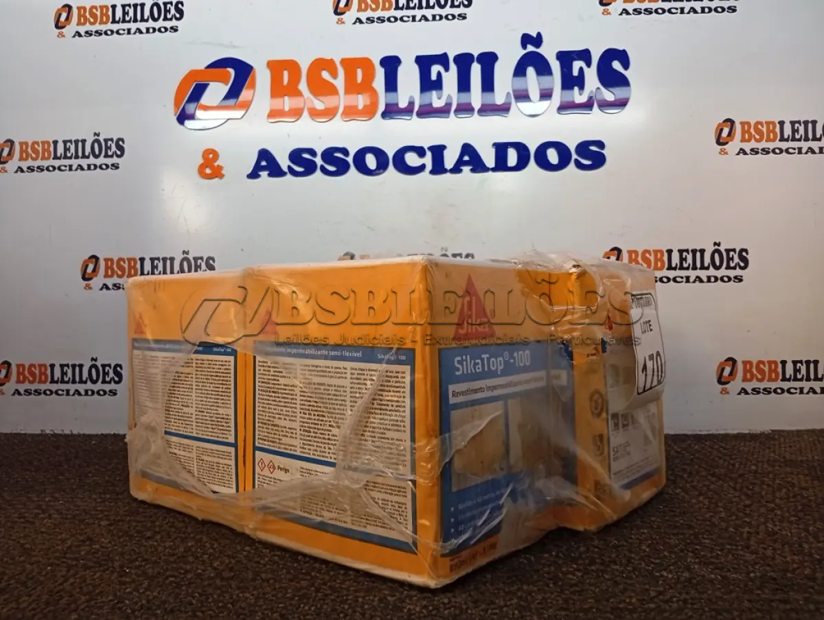 LOTE 170 - 02 CAIXAS DE SIKATOP-100 REVESTIMENTO IMPERMEABILIZANTE. (NO ESTADO) ATENÇÃO! FAZER A VISITAÇÃO ANTES DE ARREMATAR, NÃO SABEMOS SE FUNCIONA. LEILÃO NÃO TEM GARANTIA E NEM DEVOLUÇÃO, SUJEITO A POSSÍVEIS AVARIAS VISÍVEIS/OCULTAS E/OU AUSÊNCIA DE COMPONENTES.