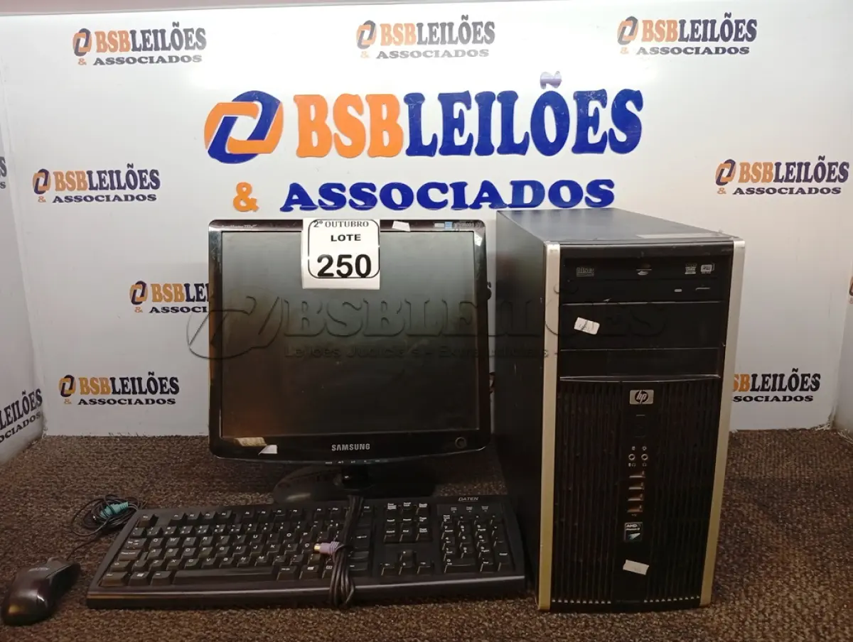 LOTE 250 - 01 CPU, 01 MONITOR E 01 TECLADO. (NO ESTADO) ATENÇÃO! FAZER A VISITAÇÃO ANTES DE ARREMATAR, NÃO SABEMOS SE FUNCIONA. LEILÃO NÃO TEM GARANTIA E NEM DEVOLUÇÃO, SUJEITO A POSSÍVEIS AVARIAS VISÍVEIS/OCULTAS E/OU AUSÊNCIA DE COMPONENTES.