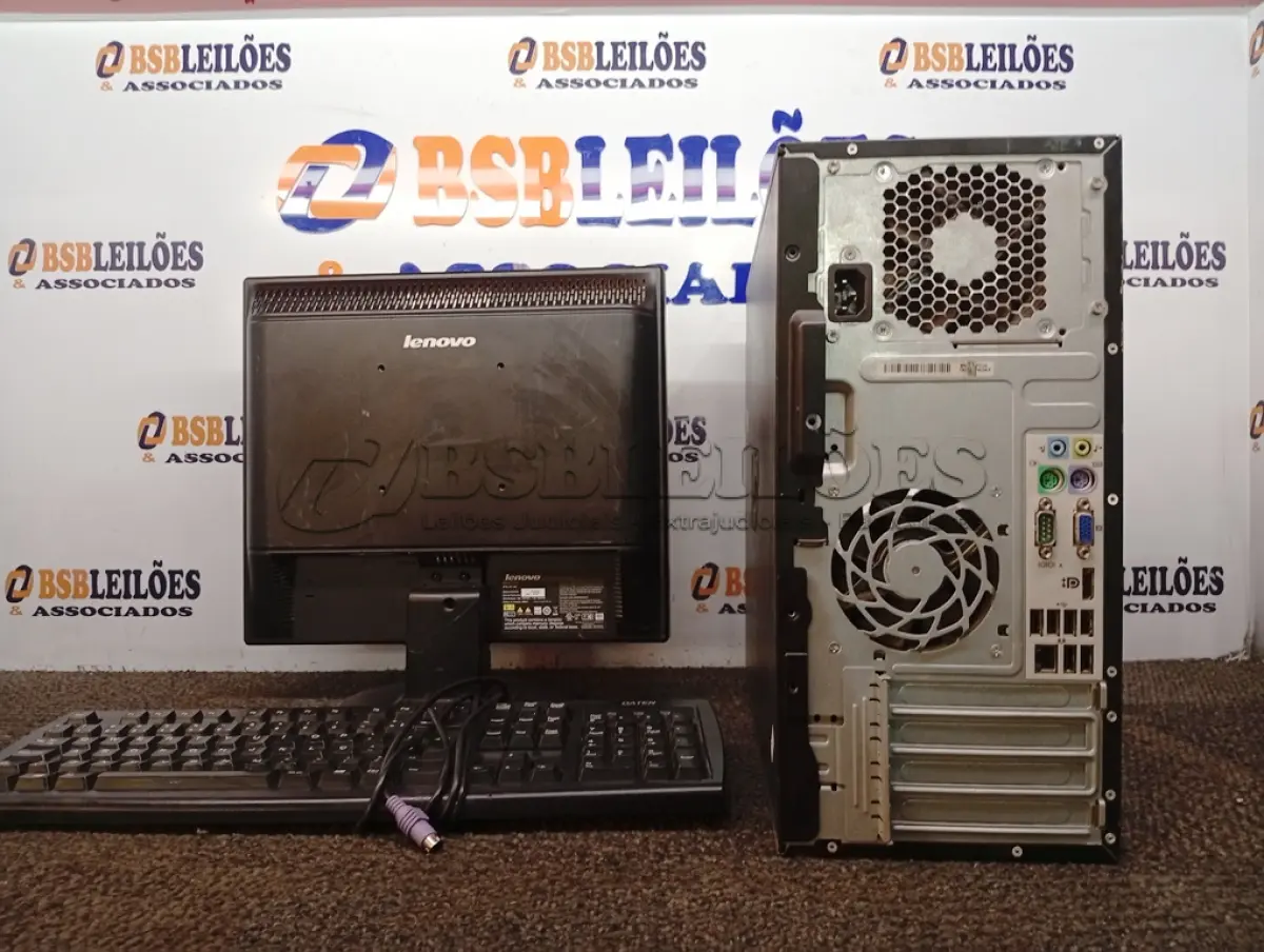 LOTE 218 - 01 CPU COM TECLADO E 01 MONITOR. (NO ESTADO) ATENÇÃO! FAZER A VISITAÇÃO ANTES DE ARREMATAR, NÃO SABEMOS SE FUNCIONA. LEILÃO NÃO TEM GARANTIA E NEM DEVOLUÇÃO, SUJEITO A POSSÍVEIS AVARIAS VISÍVEIS/OCULTAS E/OU AUSÊNCIA DE COMPONENTES.