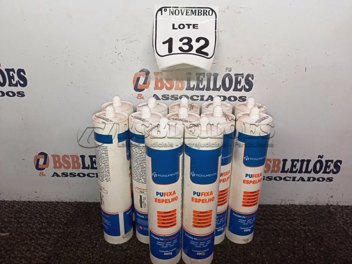 LOTE 132 - 12 CARTUCHOS DE SELANTE PU- FIXA ESPELHO DE 400G CADA. (NO ESTADO) ATENÇÃO! FAZER A VISITAÇÃO ANTES DE ARREMATAR, NÃO SABEMOS SE FUNCIONA. LEILÃO NÃO TEM GARANTIA E NEM DEVOLUÇÃO, SUJEITO A POSSÍVEIS AVARIAS VISÍVEIS/OCULTAS E/OU AUSÊNCIA DE COMPONENTES.
