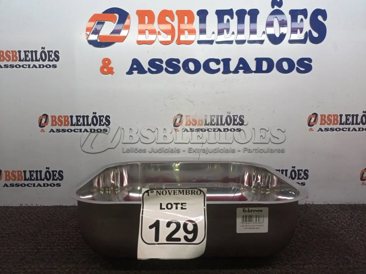 LOTE 129 - 01 CUBA EM AÇO INOX 400X340X140MM.(NOVA) (NO ESTADO) ATENÇÃO! FAZER A VISITAÇÃO ANTES DE ARREMATAR, NÃO SABEMOS SE FUNCIONA. LEILÃO NÃO TEM GARANTIA E NEM DEVOLUÇÃO, SUJEITO A POSSÍVEIS AVARIAS VISÍVEIS/OCULTAS E/OU AUSÊNCIA DE COMPONENTES.