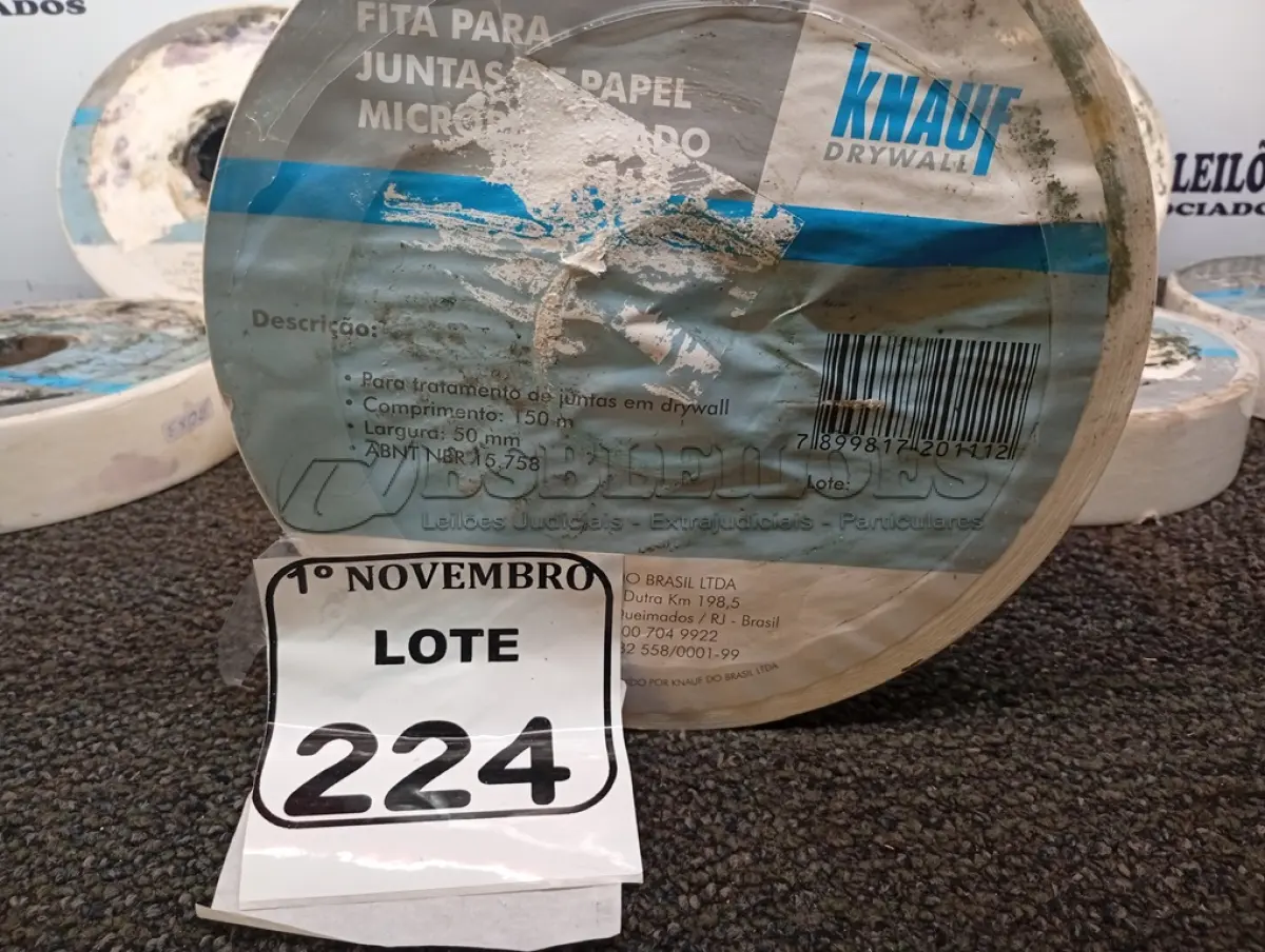 LOTE 224 - 09 ROLOS DE FITAS P/JUNTAS DE PAPEL MICRO PERFURADO. (NO ESTADO) ATENÇÃO! FAZER A VISITAÇÃO ANTES DE ARREMATAR, NÃO SABEMOS SE FUNCIONA. LEILÃO NÃO TEM GARANTIA E NEM DEVOLUÇÃO, SUJEITO A POSSÍVEIS AVARIAS VISÍVEIS/OCULTAS E/OU AUSÊNCIA DE COMPONENTES.
