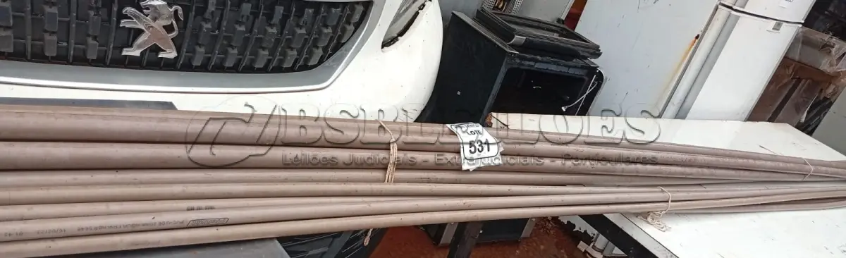 LOTE 531 - 14 CANOS DE ÁGUA MEDIDAS DIVERSAS. (NO ESTADO) ATENÇÃO! FAZER A VISITAÇÃO ANTES DE ARREMATAR, NÃO SABEMOS SE FUNCIONA. LEILÃO NÃO TEM GARANTIA E NEM DEVOLUÇÃO, SUJEITO A POSSÍVEIS AVARIAS VISÍVEIS/OCULTAS E/OU AUSÊNCIA DE COMPONENTES.