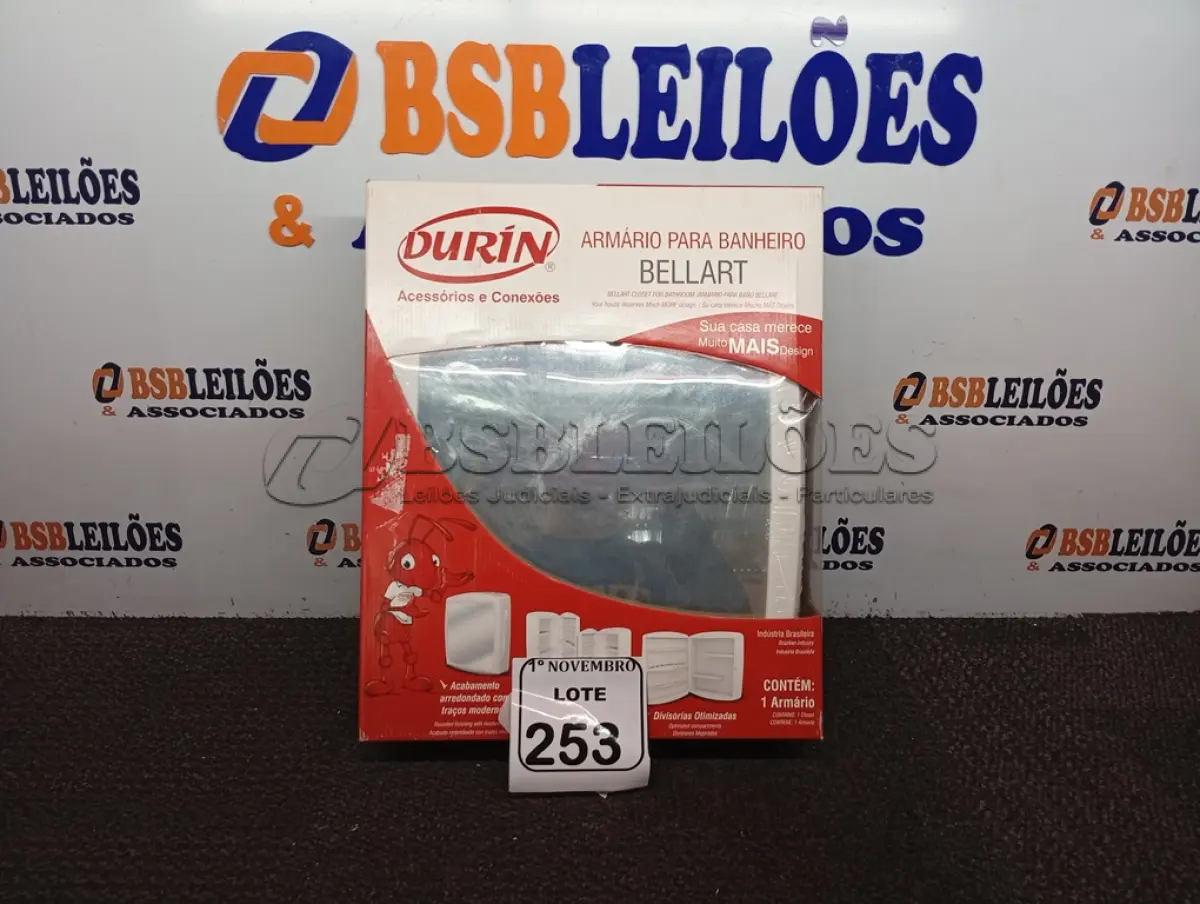 LOTE 253 - 01 ARMÁRIO P/BANHEIRO MARCA DURIN C/ESPELHO. (NO ESTADO) ATENÇÃO! FAZER A VISITAÇÃO ANTES DE ARREMATAR, NÃO SABEMOS SE FUNCIONA. LEILÃO NÃO TEM GARANTIA E NEM DEVOLUÇÃO, SUJEITO A POSSÍVEIS AVARIAS VISÍVEIS/OCULTAS E/OU AUSÊNCIA DE COMPONENTES.