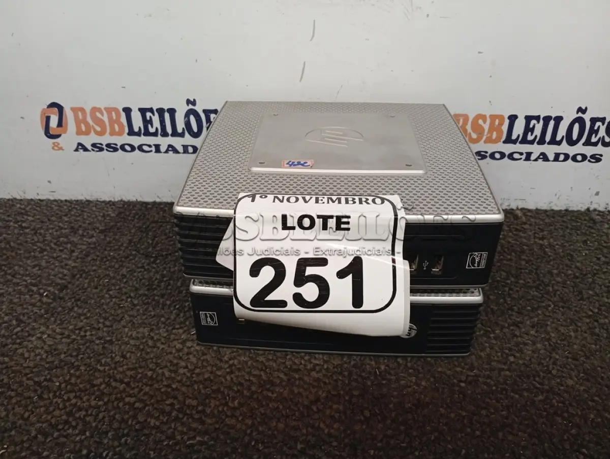LOTE 251 - 02 MINIS CPU’S HP. (NO ESTADO) ATENÇÃO! FAZER A VISITAÇÃO ANTES DE ARREMATAR, NÃO SABEMOS SE FUNCIONA. LEILÃO NÃO TEM GARANTIA E NEM DEVOLUÇÃO, SUJEITO A POSSÍVEIS AVARIAS VISÍVEIS/OCULTAS E/OU AUSÊNCIA DE COMPONENTES.