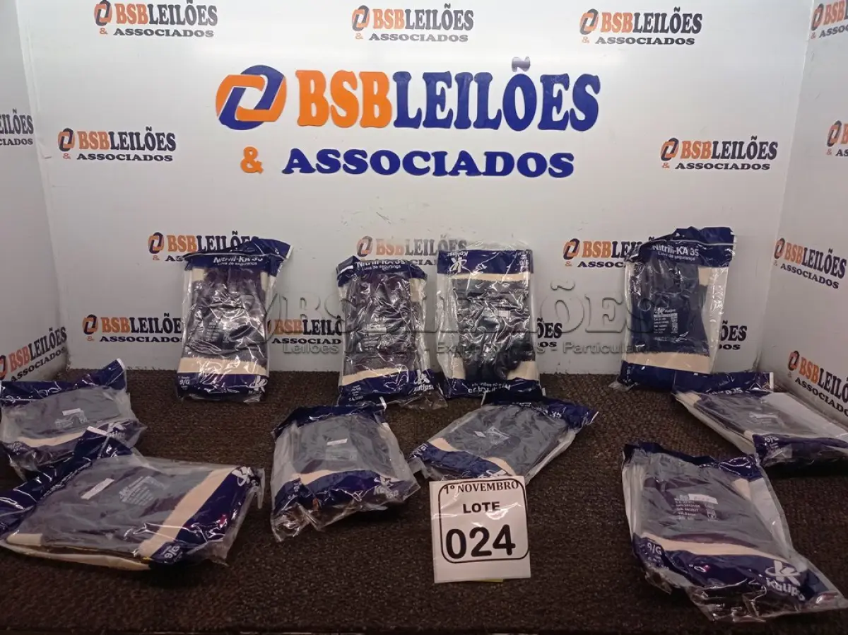 LOTE 024 - 01 LOTE C/ 10 PARES DE LUVAS DE SEGURANÇA NITRILI-KA35 MARCA KALIPSO TAMANHO 9/G. (NO ESTADO) ATENÇÃO! FAZER A VISITAÇÃO ANTES DE ARREMATAR, NÃO SABEMOS SE FUNCIONA. LEILÃO NÃO TEM GARANTIA E NEM DEVOLUÇÃO, SUJEITO A POSSÍVEIS AVARIAS VISÍVEIS/OCULTAS E/OU AUSÊNCIA DE COMPONENTES.