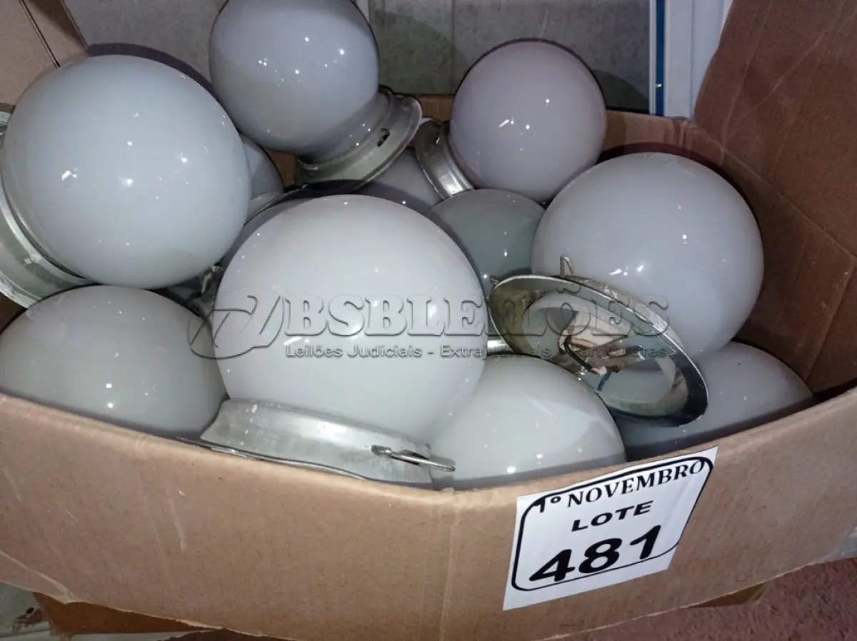LOTE 481 - 01 LOTE C/VÁRIAS LUMINÁRIAS DE TETO. (NO ESTADO) ATENÇÃO! FAZER A VISITAÇÃO ANTES DE ARREMATAR, NÃO SABEMOS SE FUNCIONA. LEILÃO NÃO TEM GARANTIA E NEM DEVOLUÇÃO, SUJEITO A POSSÍVEIS AVARIAS VISÍVEIS/OCULTAS E/OU AUSÊNCIA DE COMPONENTES.