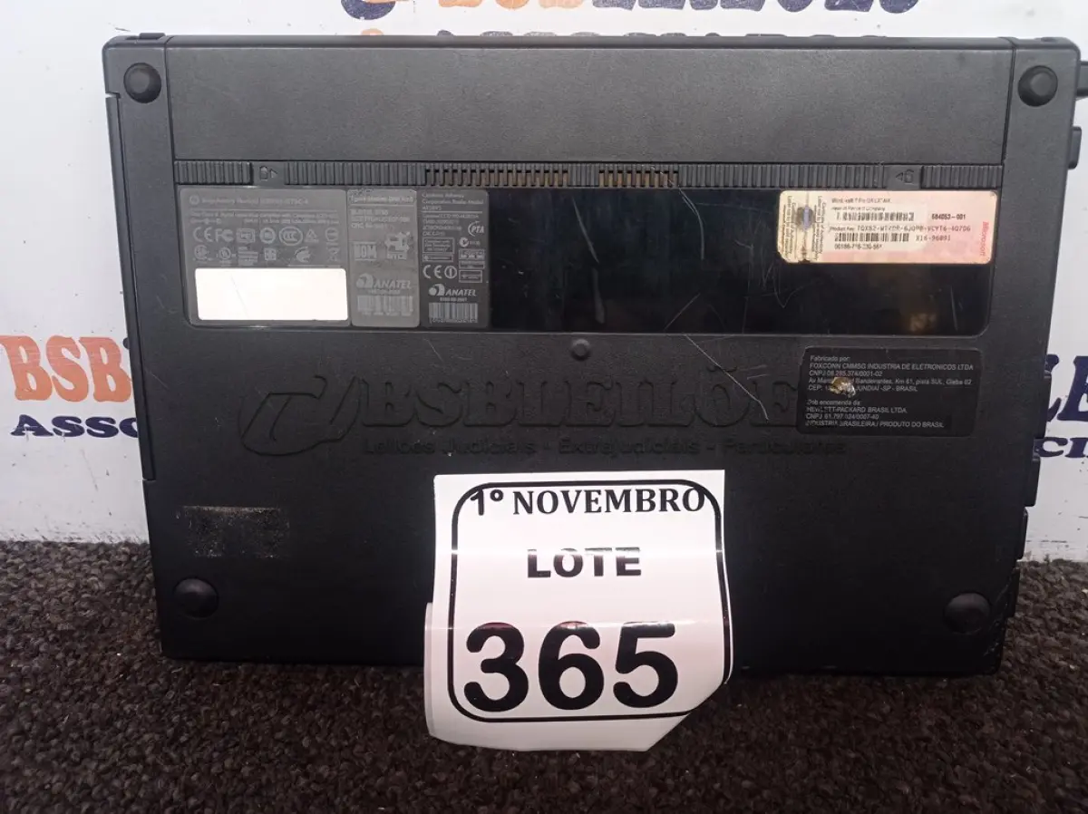 LOTE 365 - 01 NOTEBOOK MARCA HP I3 S/FONTE. (NO ESTADO) ATENÇÃO! FAZER A VISITAÇÃO ANTES DE ARREMATAR, NÃO SABEMOS SE FUNCIONA. LEILÃO NÃO TEM GARANTIA E NEM DEVOLUÇÃO, SUJEITO A POSSÍVEIS AVARIAS VISÍVEIS/OCULTAS E/OU AUSÊNCIA DE COMPONENTES.