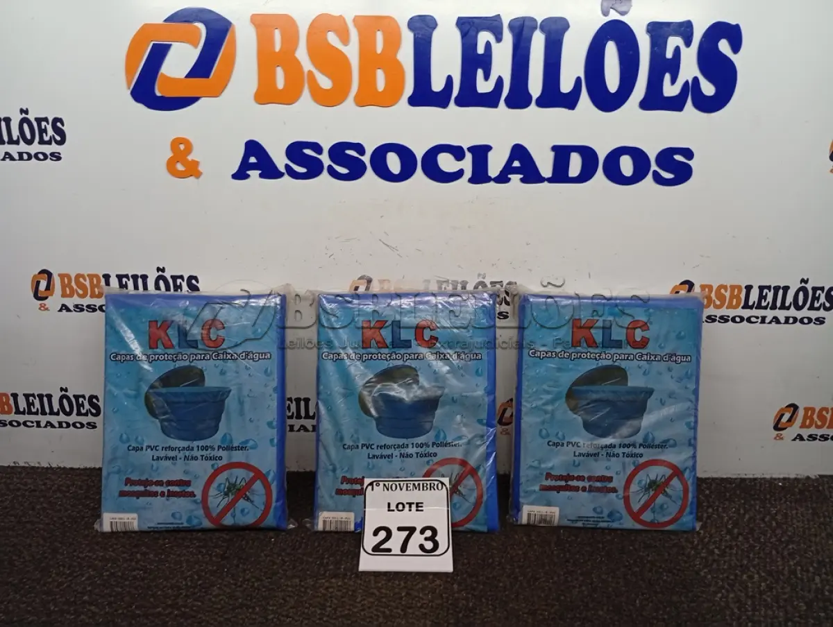 LOTE 273 - 03 CAPAS DE PROTEÇÃO P/ CAIXAS D´ÁGUA SENDO 02 DE 500L E 01 DE 1000L. (NO ESTADO) ATENÇÃO! FAZER A VISITAÇÃO ANTES DE ARREMATAR, NÃO SABEMOS SE FUNCIONA. LEILÃO NÃO TEM GARANTIA E NEM DEVOLUÇÃO, SUJEITO A POSSÍVEIS AVARIAS VISÍVEIS/OCULTAS E/OU AUSÊNCIA DE COMPONENTES.