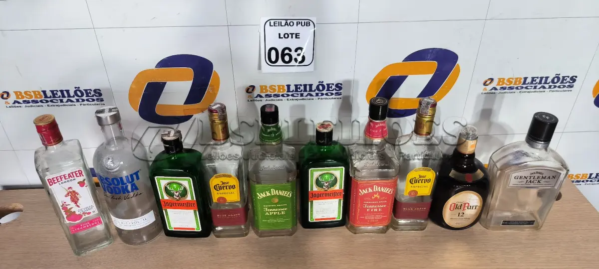 LOTE 063 - 10 GARRAFAS VAZIAS PARA DECORAÇÃO. (NO ESTADO) ATENÇÃO! FAZER A VISITAÇÃO ANTES DE ARREMATAR, NÃO SABEMOS SE FUNCIONA. LEILÃO NÃO TEM GARANTIA E NEM DEVOLUÇÃO, SUJEITO A POSSÍVEIS AVARIAS VISÍVEIS/OCULTAS E/OU AUSÊNCIA DE COMPONENTES.