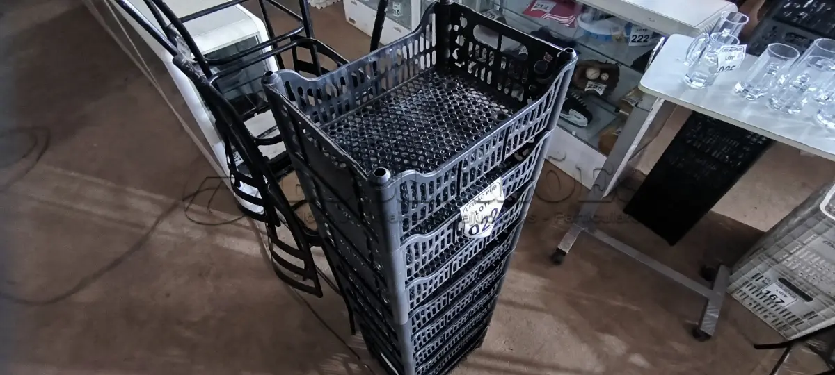 LOTE 022 - 10 CESTOS ORGANIZADORES EM PLÁSTICO NA COR PRETA. (NO ESTADO) ATENÇÃO! FAZER A VISITAÇÃO ANTES DE ARREMATAR, NÃO SABEMOS SE FUNCIONA. LEILÃO NÃO TEM GARANTIA E NEM DEVOLUÇÃO, SUJEITO A POSSÍVEIS AVARIAS VISÍVEIS/OCULTAS E/OU AUSÊNCIA DE COMPONENTES.