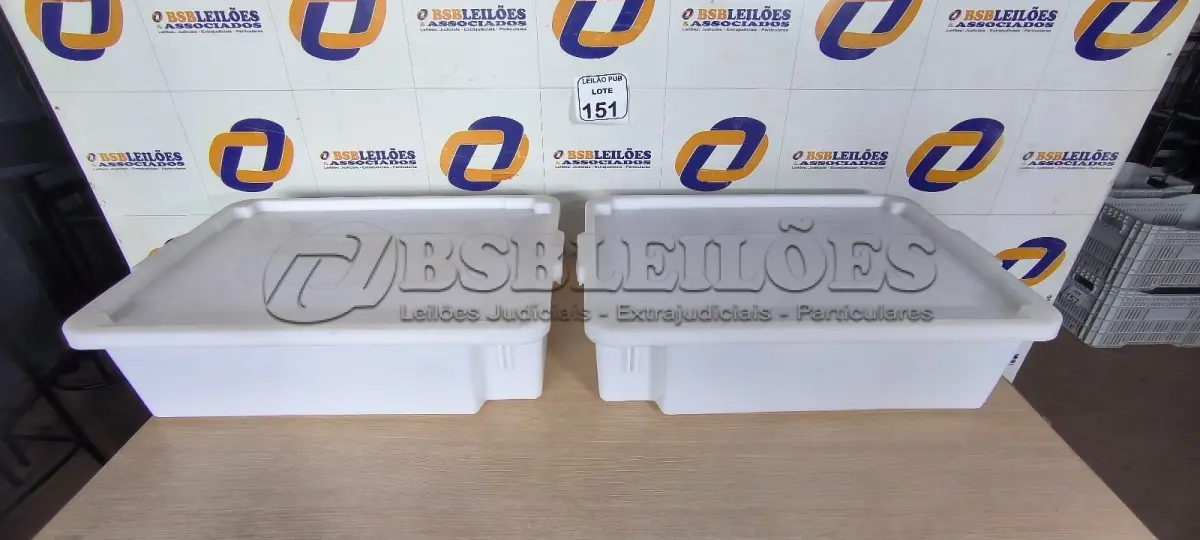 LOTE 151 - 02 CAIXAS ORGANIZADORAS EM PLÁSTICO. (NO ESTADO) ATENÇÃO! FAZER A VISITAÇÃO ANTES DE ARREMATAR, NÃO SABEMOS SE FUNCIONA. LEILÃO NÃO TEM GARANTIA E NEM DEVOLUÇÃO, SUJEITO A POSSÍVEIS AVARIAS VISÍVEIS/OCULTAS E/OU AUSÊNCIA DE COMPONENTES.