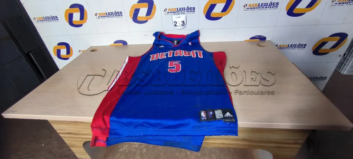 LOTE 213 - 01 CAMISA DA NBA PARA DECORAÇÃO. (NO ESTADO) ATENÇÃO! FAZER A VISITAÇÃO ANTES DE ARREMATAR, NÃO SABEMOS SE FUNCIONA. LEILÃO NÃO TEM GARANTIA E NEM DEVOLUÇÃO, SUJEITO A POSSÍVEIS AVARIAS VISÍVEIS/OCULTAS E/OU AUSÊNCIA DE COMPONENTES.