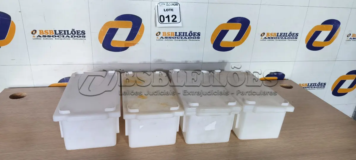 LOTE 012 - 04 CAIXAS ORGANIZADORAS PEQUENAS EM PLÁSTICO. (NO ESTADO) ATENÇÃO! FAZER A VISITAÇÃO ANTES DE ARREMATAR, NÃO SABEMOS SE FUNCIONA. LEILÃO NÃO TEM GARANTIA E NEM DEVOLUÇÃO, SUJEITO A POSSÍVEIS AVARIAS VISÍVEIS/OCULTAS E/OU AUSÊNCIA DE COMPONENTES.