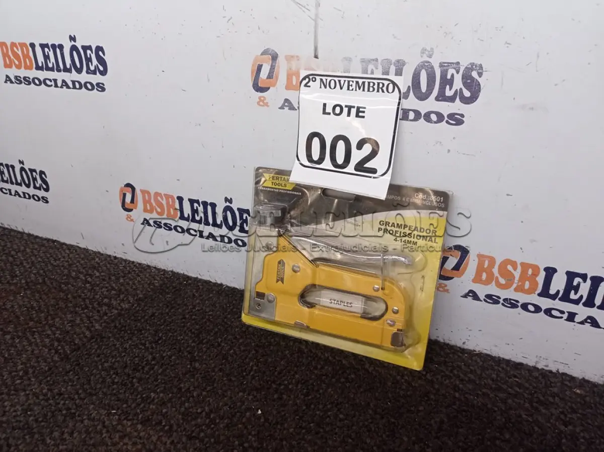 LOTE 002 - 01 GRAMPEADOR PROFISSIONAL 4-14MM (NOVO). (NO ESTADO) ATENÇÃO! FAZER A VISITAÇÃO ANTES DE ARREMATAR, NÃO SABEMOS SE FUNCIONA. LEILÃO NÃO TEM GARANTIA E NEM DEVOLUÇÃO, SUJEITO A POSSÍVEIS AVARIAS VISÍVEIS/OCULTAS E/OU AUSÊNCIA DE COMPONENTES.