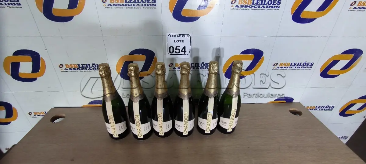 LOTE 054 - 06 GARRAFAS DE CHANDON PARA DECORAÇÃO. (VAZIA) (NO ESTADO) ATENÇÃO! FAZER A VISITAÇÃO ANTES DE ARREMATAR, NÃO SABEMOS SE FUNCIONA. LEILÃO NÃO TEM GARANTIA E NEM DEVOLUÇÃO, SUJEITO A POSSÍVEIS AVARIAS VISÍVEIS/OCULTAS E/OU AUSÊNCIA DE COMPONENTES.