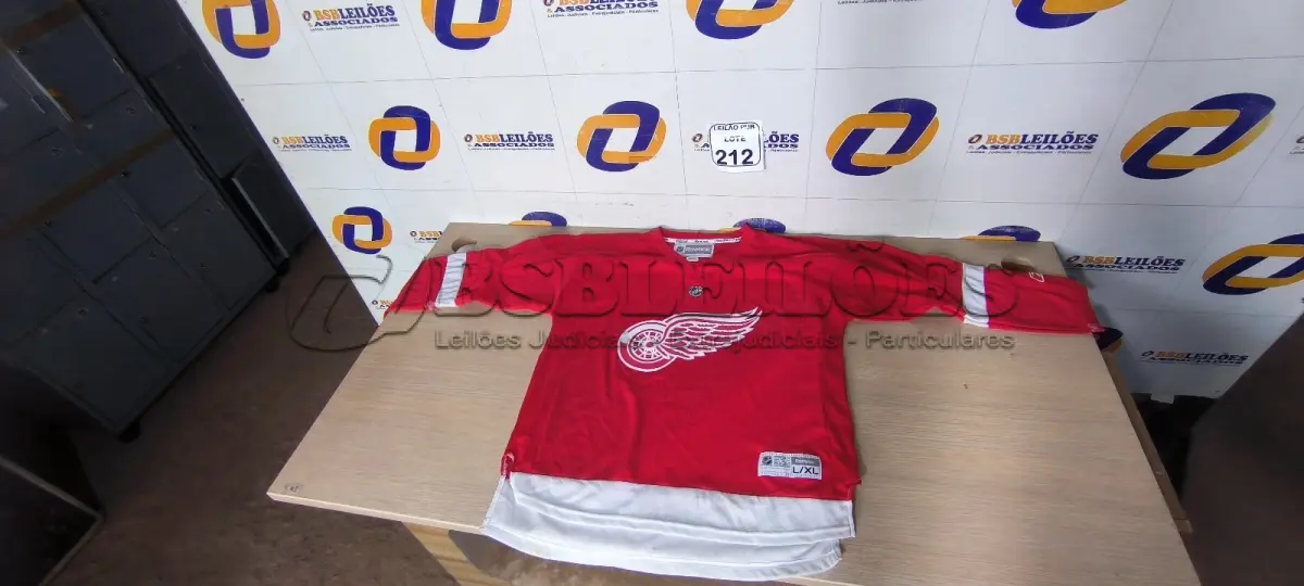 LOTE 212 - 01 CAMISA NHL PARA DECORAÇÃO. (NO ESTADO) ATENÇÃO! FAZER A VISITAÇÃO ANTES DE ARREMATAR, NÃO SABEMOS SE FUNCIONA. LEILÃO NÃO TEM GARANTIA E NEM DEVOLUÇÃO, SUJEITO A POSSÍVEIS AVARIAS VISÍVEIS/OCULTAS E/OU AUSÊNCIA DE COMPONENTES.