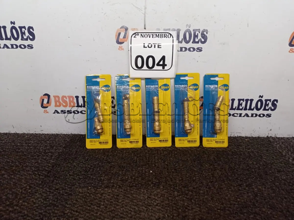 LOTE 004 - 05 KITS DE ROSCAS P/ TORNEIRAS (NOVO). (NO ESTADO) ATENÇÃO! FAZER A VISITAÇÃO ANTES DE ARREMATAR, NÃO SABEMOS SE FUNCIONA. LEILÃO NÃO TEM GARANTIA E NEM DEVOLUÇÃO, SUJEITO A POSSÍVEIS AVARIAS VISÍVEIS/OCULTAS E/OU AUSÊNCIA DE COMPONENTES.