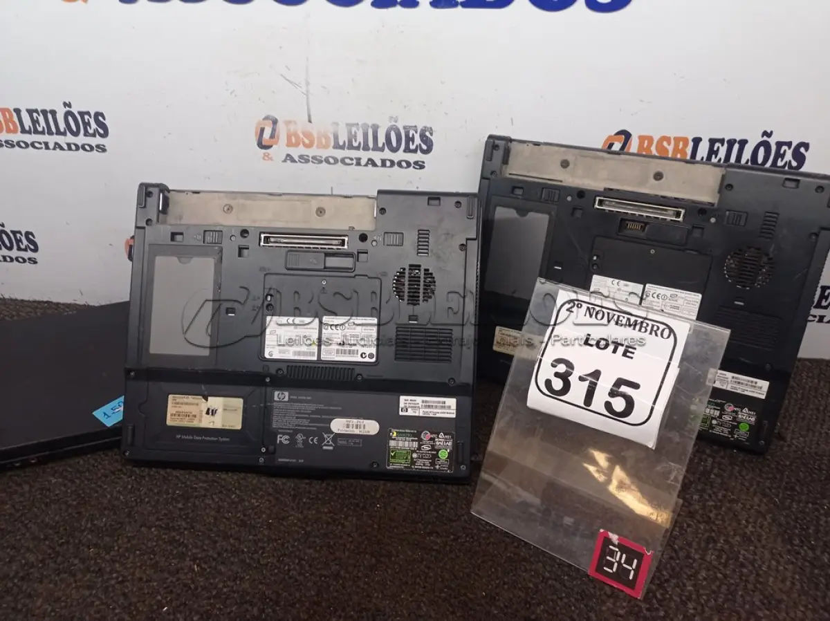 LOTE 315 - 03 NOTEBOOKS MARCAS E MODELOS DIVERSOS P/RETIRADA DE PEÇAS. (NO ESTADO) ATENÇÃO! FAZER A VISITAÇÃO ANTES DE ARREMATAR, NÃO SABEMOS SE FUNCIONA. LEILÃO NÃO TEM GARANTIA E NEM DEVOLUÇÃO, SUJEITO A POSSÍVEIS AVARIAS VISÍVEIS/OCULTAS E/OU AUSÊNCIA DE COMPONENTES.