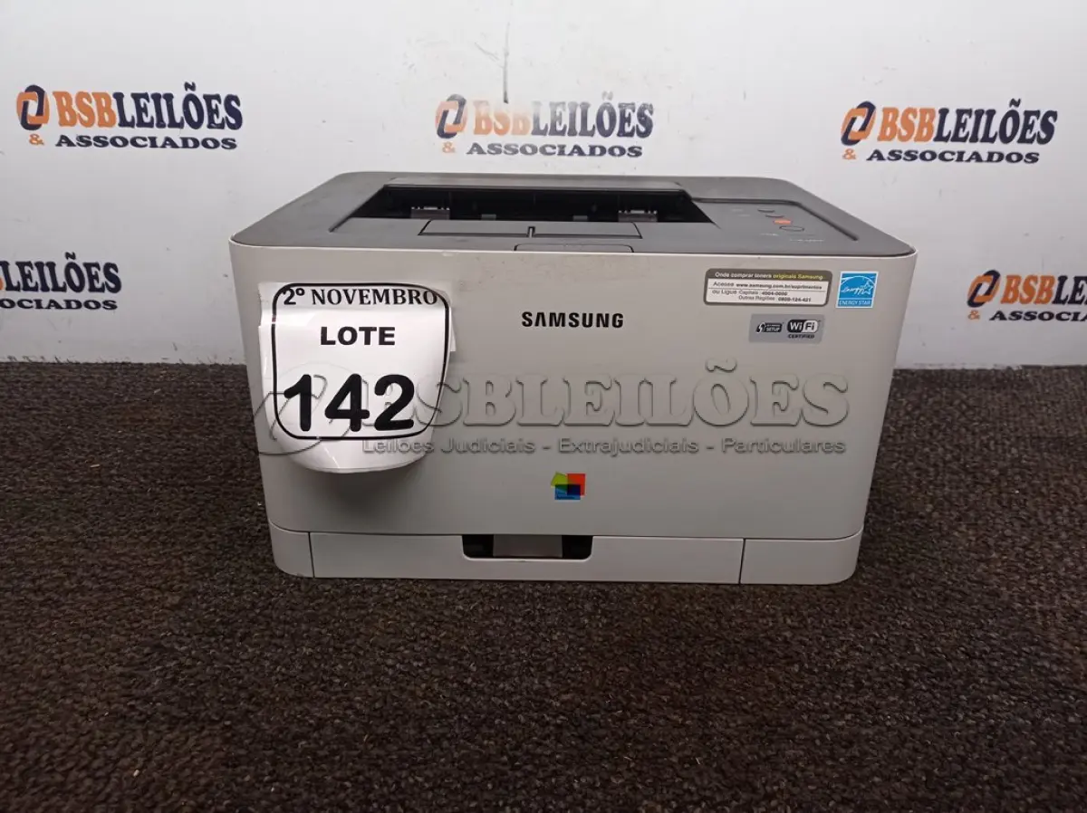 LOTE 142 - 01 IMPRESSORA SAMSUNG MODELO CLT365W. (NO ESTADO) ATENÇÃO! FAZER A VISITAÇÃO ANTES DE ARREMATAR, NÃO SABEMOS SE FUNCIONA. LEILÃO NÃO TEM GARANTIA E NEM DEVOLUÇÃO, SUJEITO A POSSÍVEIS AVARIAS VISÍVEIS/OCULTAS E/OU AUSÊNCIA DE COMPONENTES.