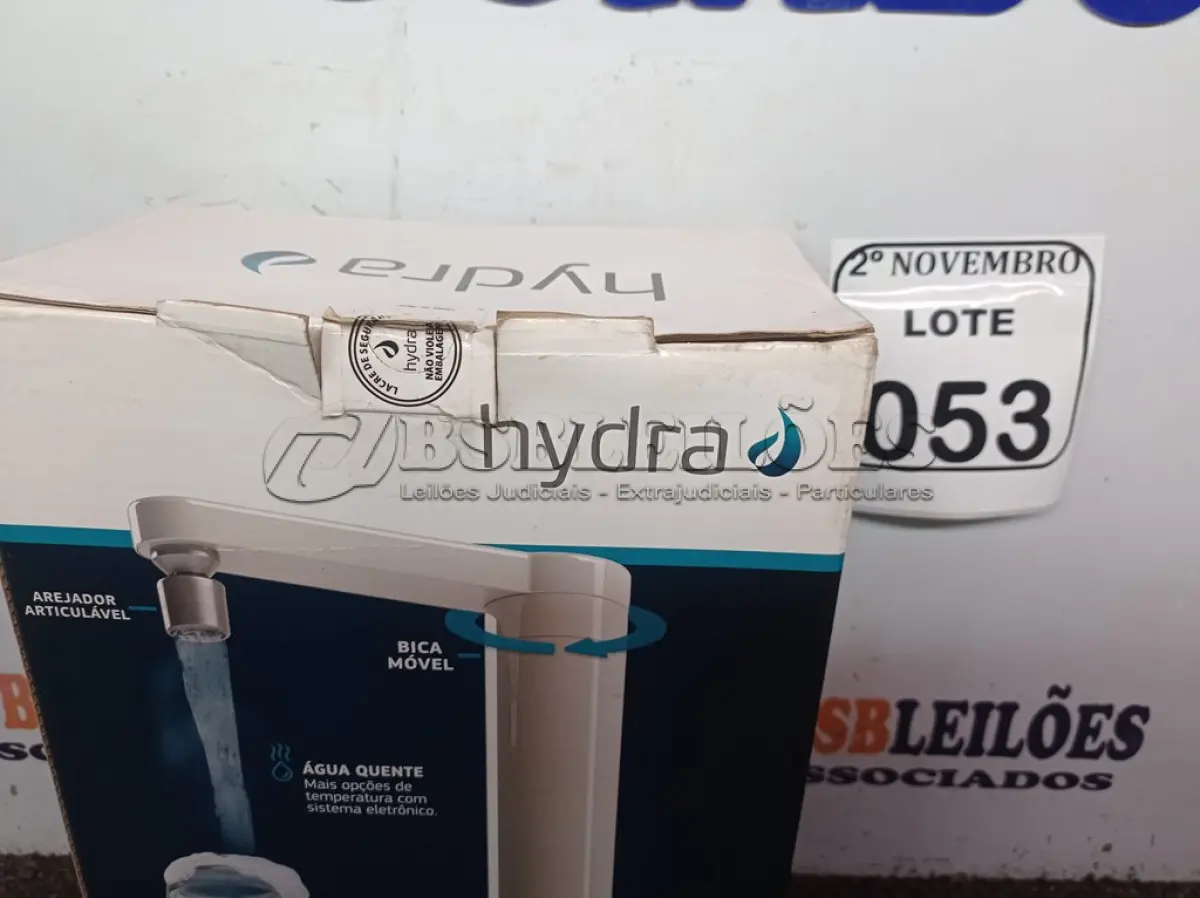 LOTE 053 - 01 TORNEIRA ELETRÔNICA PURAVITTA MARCA HYDRA(NOVO). (NO ESTADO) ATENÇÃO! FAZER A VISITAÇÃO ANTES DE ARREMATAR, NÃO SABEMOS SE FUNCIONA. LEILÃO NÃO TEM GARANTIA E NEM DEVOLUÇÃO, SUJEITO A POSSÍVEIS AVARIAS VISÍVEIS/OCULTAS E/OU AUSÊNCIA DE COMPONENTES.