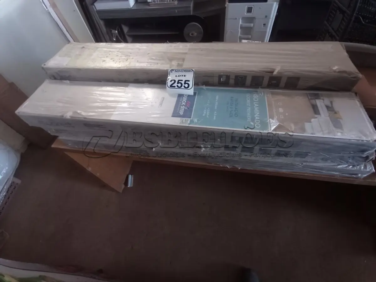 LOTE 255 - 07 CAIXAS DE PISOS LAMINADOS MARCAS E MODELOS DIVERSOS.  (NO ESTADO) ATENÇÃO! FAZER A VISITAÇÃO ANTES DE ARREMATAR, NÃO SABEMOS SE FUNCIONA. LEILÃO NÃO TEM GARANTIA E NEM DEVOLUÇÃO, SUJEITO A POSSÍVEIS AVARIAS VISÍVEIS/OCULTAS E/OU AUSÊNCIA DE COMPONENTES.